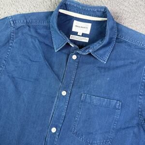 Norse Projects Shirt Mens S Blue Anton Denim Short Sleeve Casual Pocket